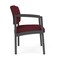 Lesro Lenox Steel Wide Guest Chair Metal Frame, Charcoal, OH Wine Upholstery LS1201 - alternate 2
